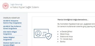 E-Nabız E-Devlet giriş yap