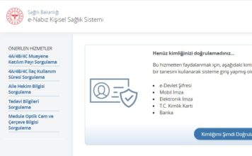 E-Nabız E-Devlet giriş yap