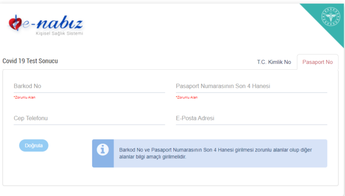 E-Nabız Covid 19 Barkod No nedir
