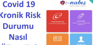 E-Nabız covid 19 risk raporu