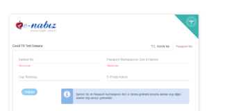 E-Nabızdan Korona Testine Nasıl Bakılır