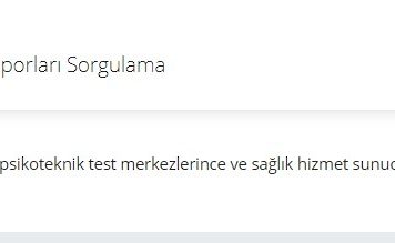 E-Nabız psikoteknik sorgulama