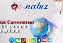 EGE Üniversitesi tahlil sonuçları sorgulama