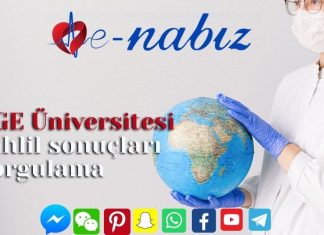 EGE Üniversitesi tahlil sonuçları sorgulama