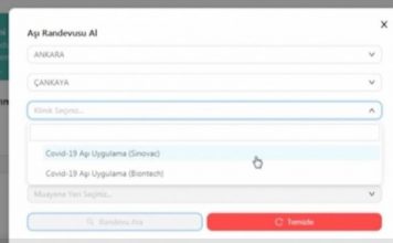 BionTech Aşı Randevusu - E-Nabız