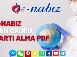 E-Nabız kan grubu kartı alma