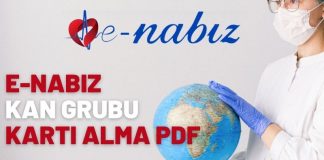 E-Nabız kan grubu kartı alma