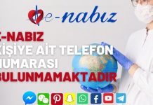 E-Nabız kişiye ait telefon numarası bulunmamaktadır