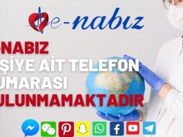 E-Nabız kişiye ait telefon numarası bulunmamaktadır