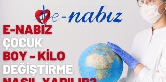 E-Nabız çocuk kilo değiştirme