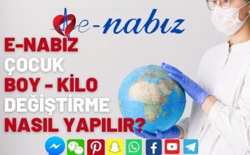 E-Nabız çocuk kilo değiştirme
