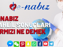 E-Nabız tahlil sonuçları kırmızı