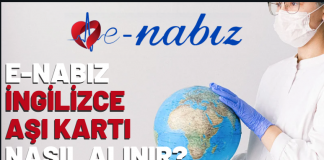 E NABIZ İNGİLİZCE AŞI KARTI