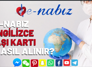 E NABIZ İNGİLİZCE AŞI KARTI